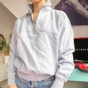 brandy Melville light blue quarter zip sweatshirt